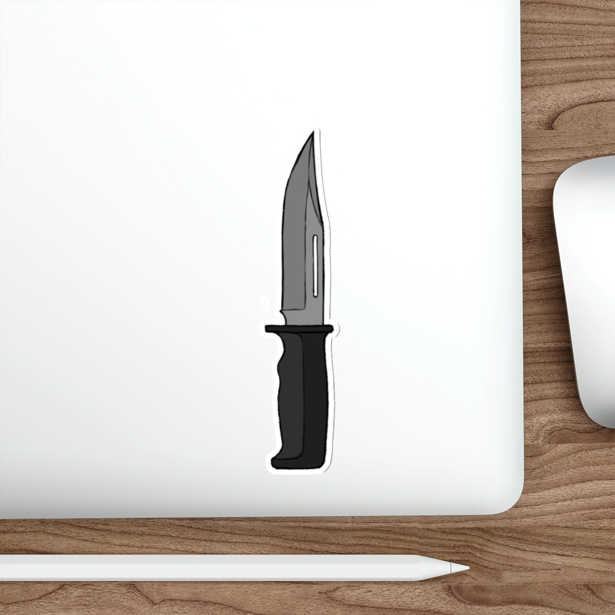 Intruder knife sticker