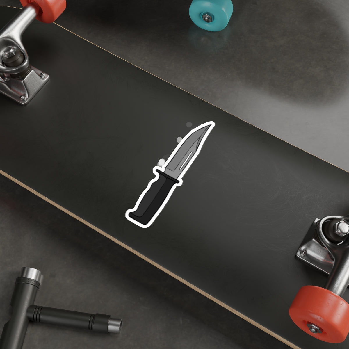 Intruder knife sticker