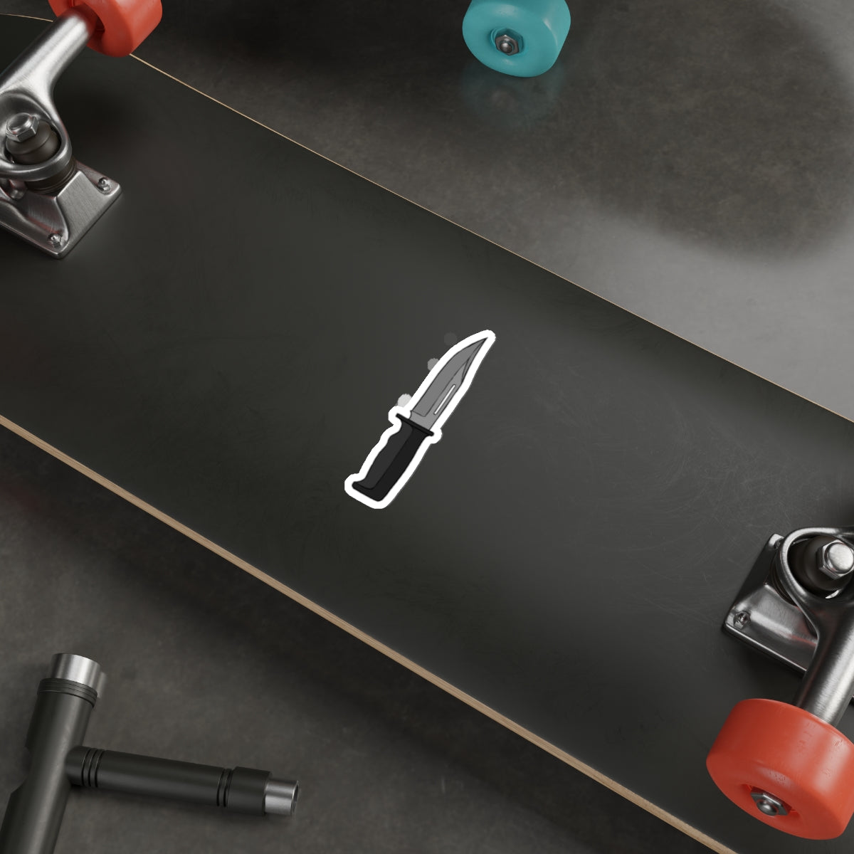 Intruder knife sticker